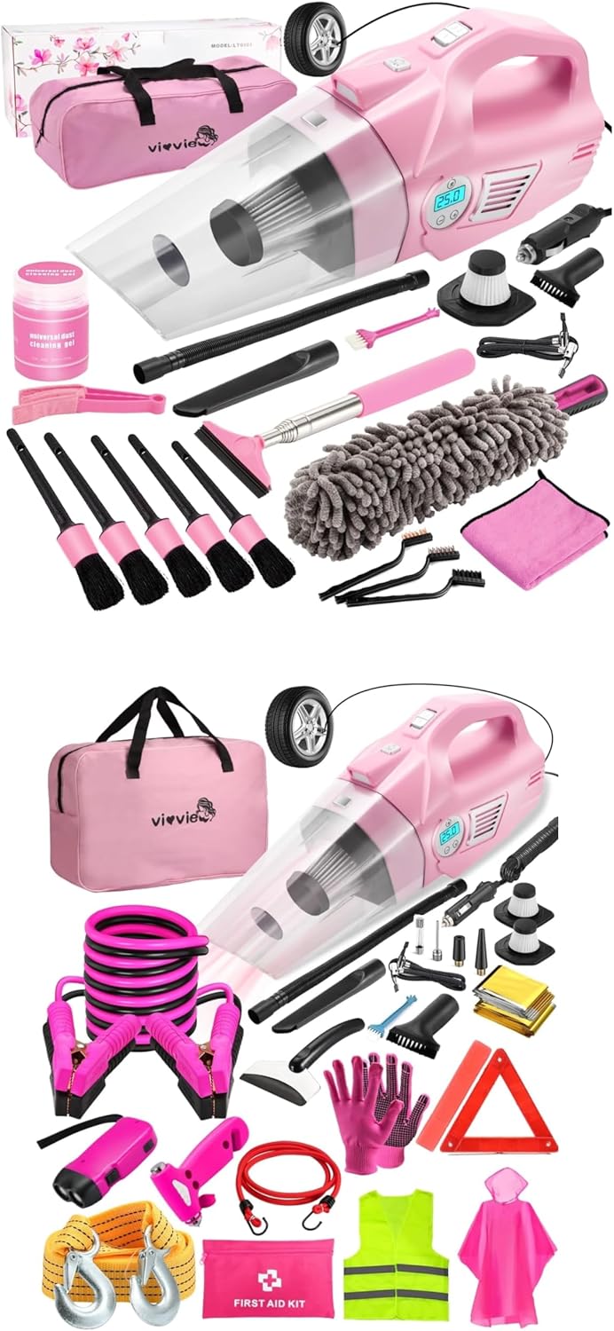 Car Cleaning Detailing Kit Interior Cleaner and Roadside Emergency Car kit for Vehicles