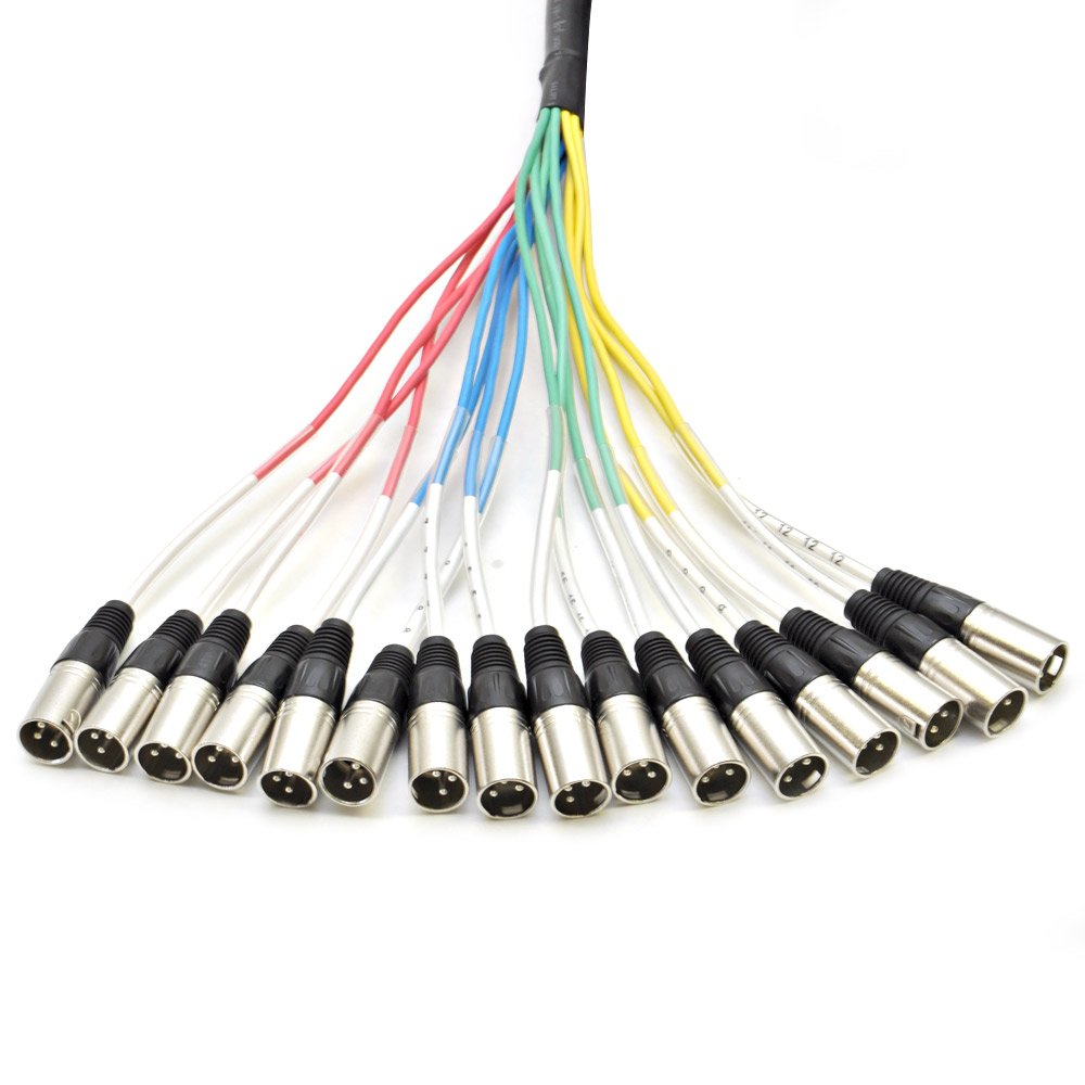 Seismic Audio - SAXT-16x5M - 16 Channel 5' XLR Male to 1/4