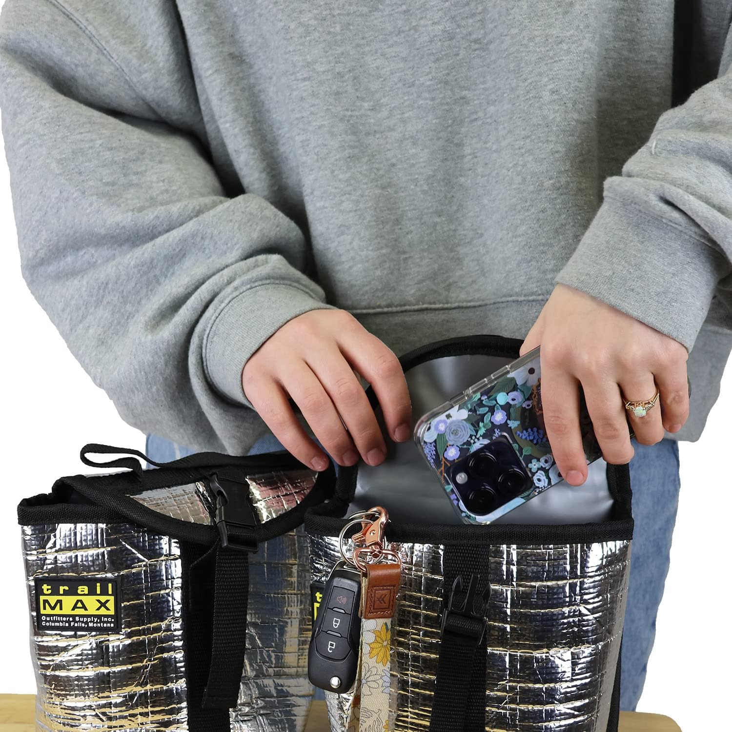 TrailMax Large Horn Saddle Bags; Horn Saddle Bags for Horses; Trail Riding Saddle Bags for Western & Endurance Saddles; Double-Stitched, 600-Denier Poly Saddle Bags