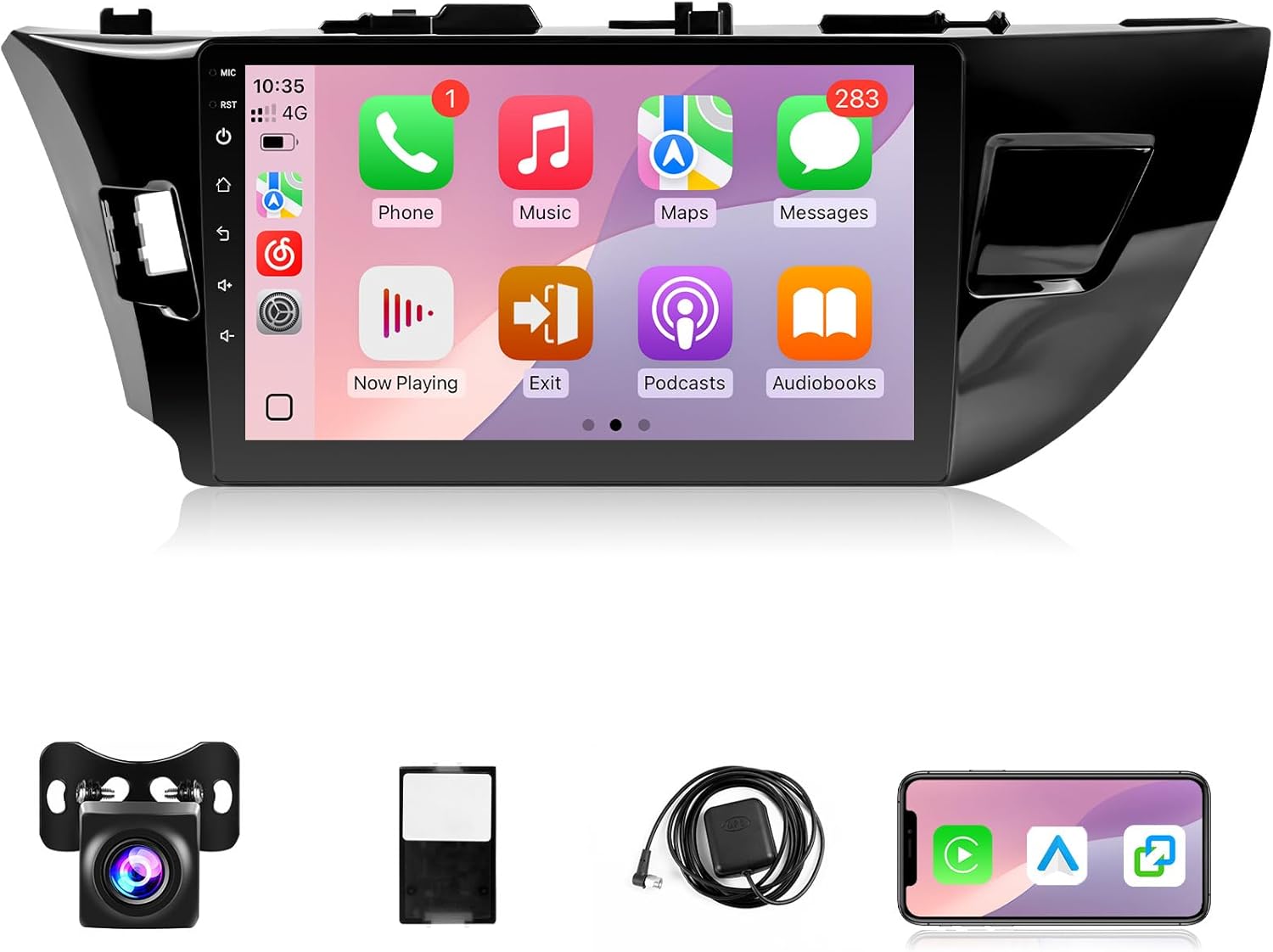 Car Play for Corolla Radio Touch Screen Stereo for Toyota Corolla 2013 2014 2015 2016 Apple Carplay Android Auto,Leadfan 10.1