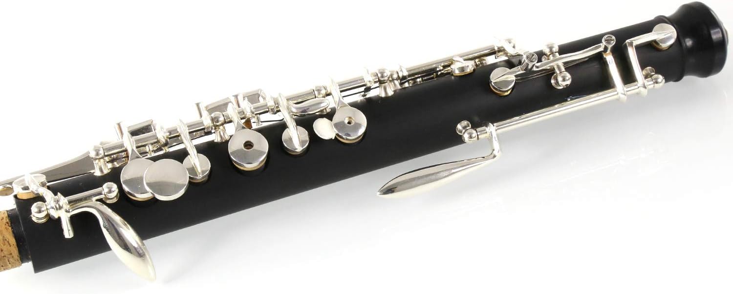Rochix Oboe Children Level CH13 Composite Wood Body Silver Plated Semi Automatic C Tone with 1 Reeds,1 Cleaning Cloth,1 Oboe Swab,1 Thumb Rest,1 Case and More