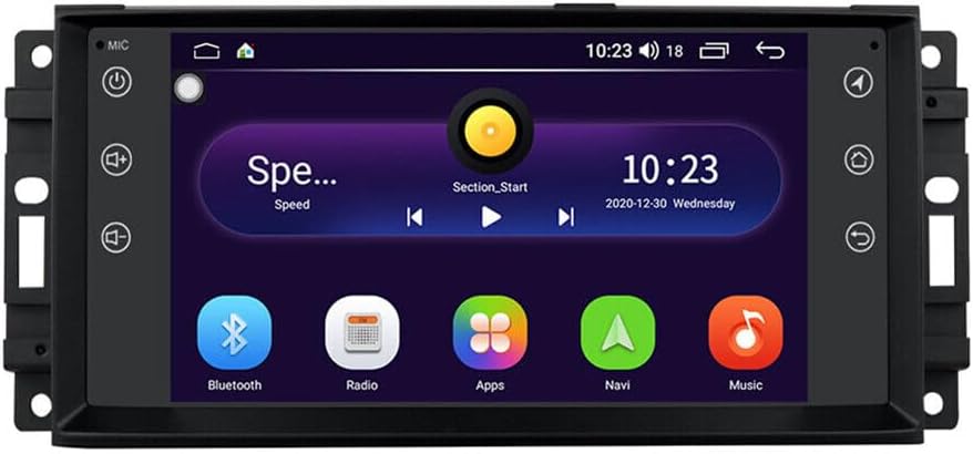 Android 13 Car Stereo Radio Fit for Jeep Wrangler 7Inch Touchscreen with Wireless Carplay Android Auto Mirror Link, AHD Backup Camera, Steering Wheel, Bluetooth, FM, Mic