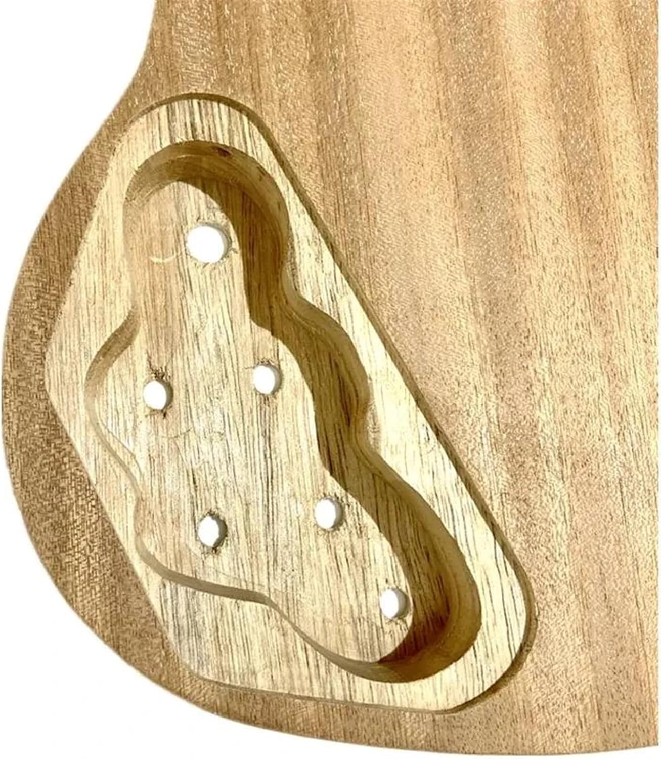 Guitar Body Guitar Replacement Parts Electric Guitar 2 Dual-coil Pickups Unfinished DIY Sapeli Body Semi-finished Unassembled Kits