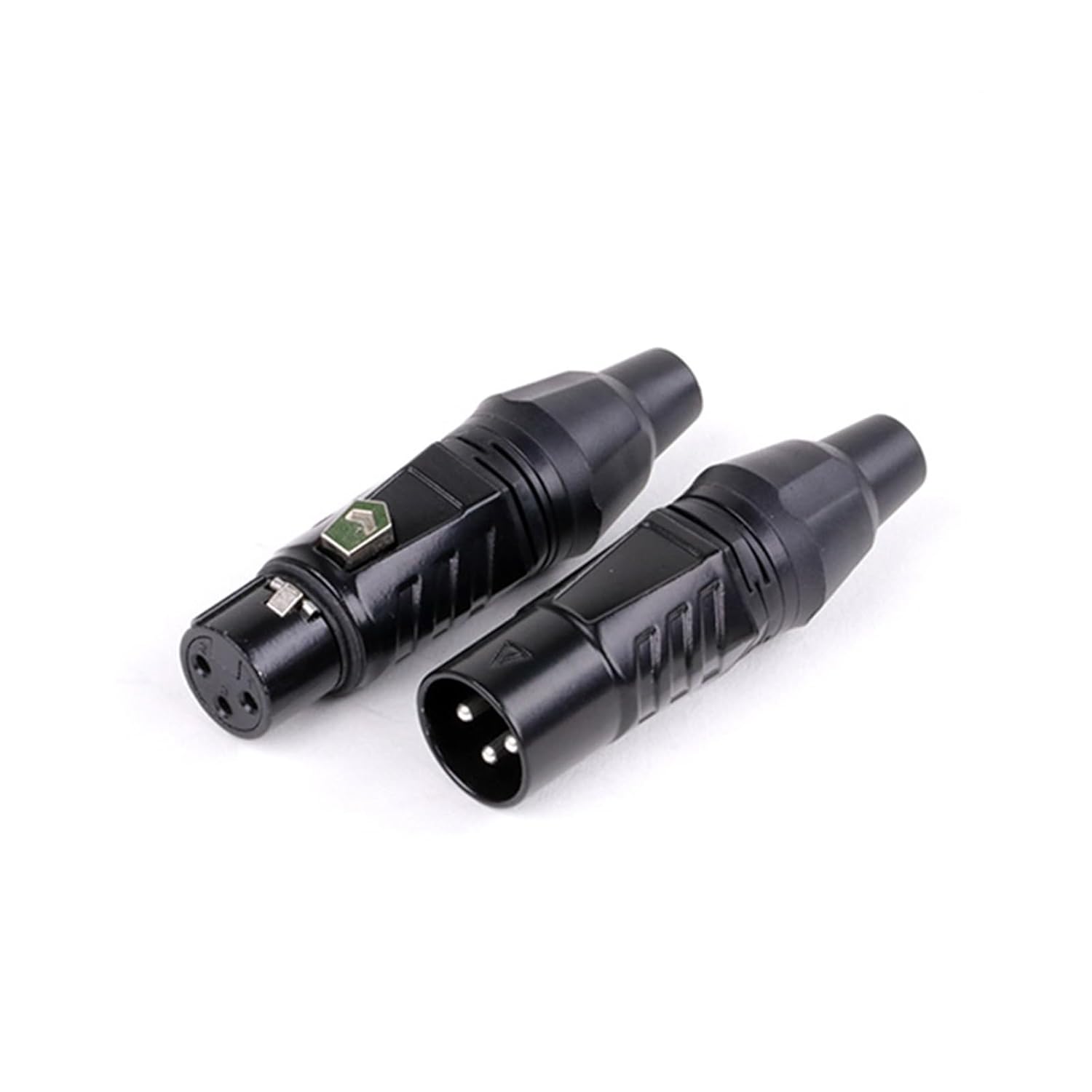 10Pcs XLR 3 Pin Male & Female MIC Audio Microphone Cable Connector Adapters Black (Color : 10xD1034F)