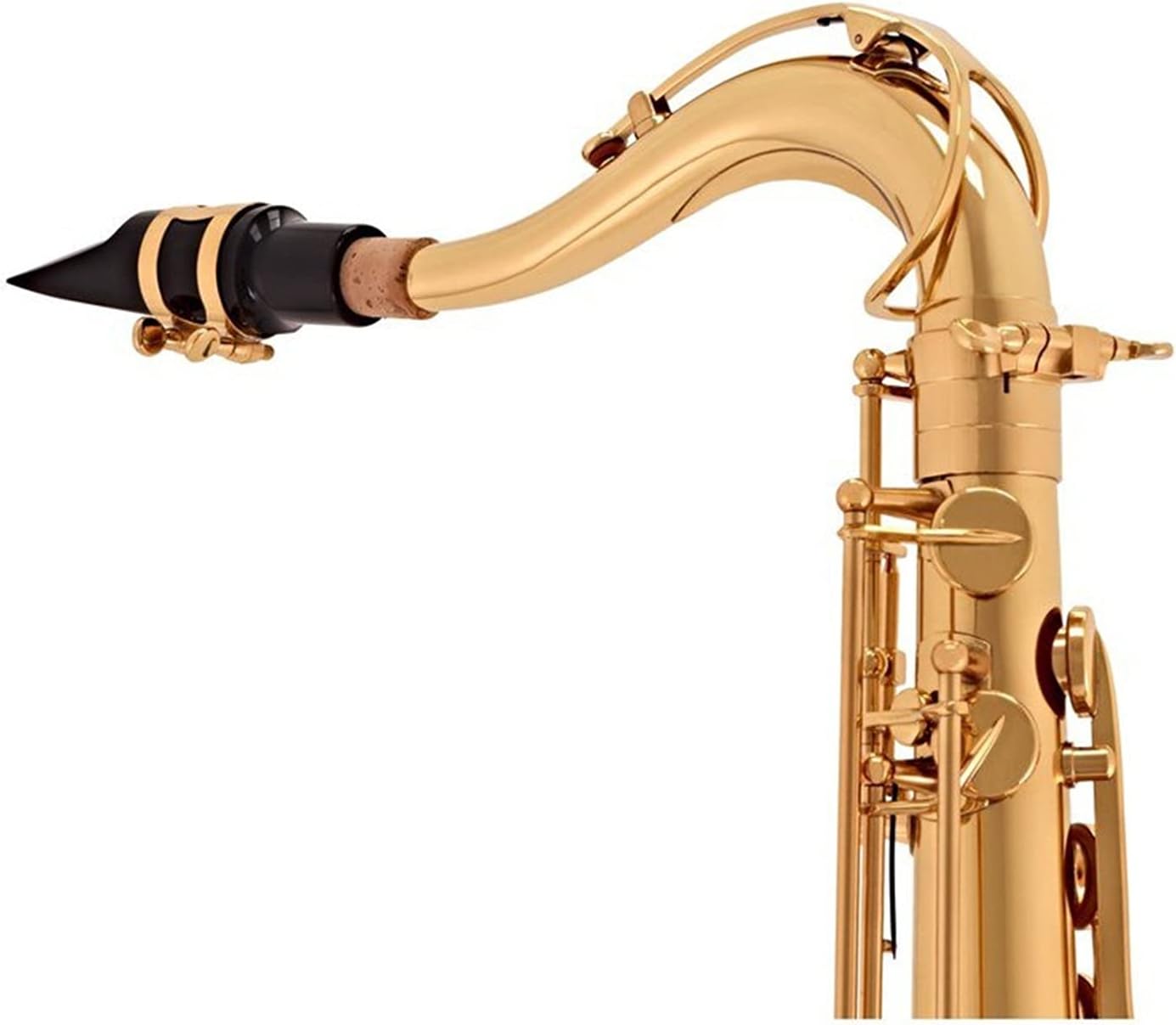 Sax Beginners Kit Tenor Saxophone B Flat Brass Nickel Plated Musical Instruments Sax with Case Mouthpiece Wind Instrument (Color : ST110)