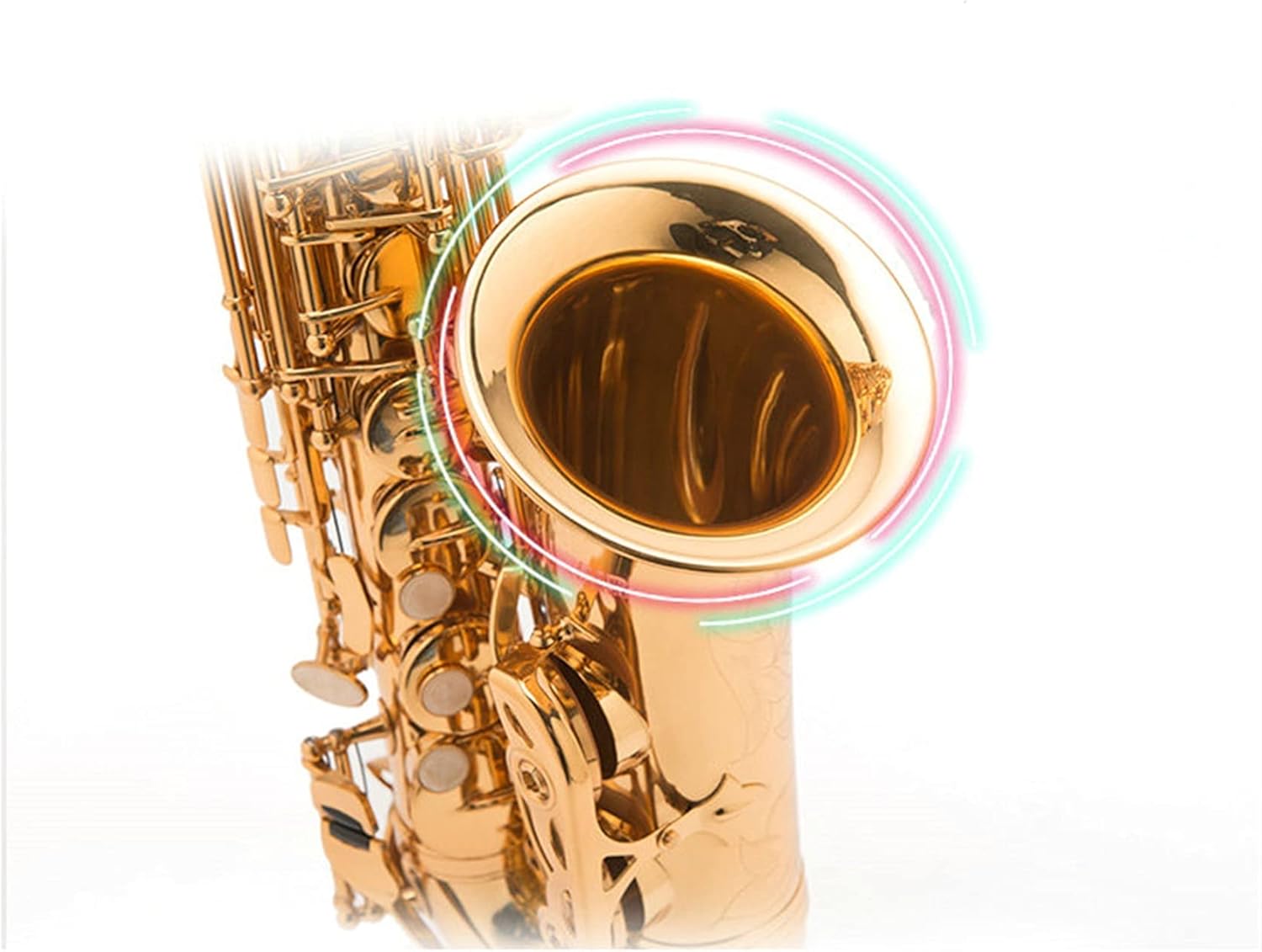 Saxophone Straight E-Flat Brass Lacquered Gold Alto Saxophone is Suitable for Beginners to Test The Level of Professional Playing Wind Instrument Saxophone