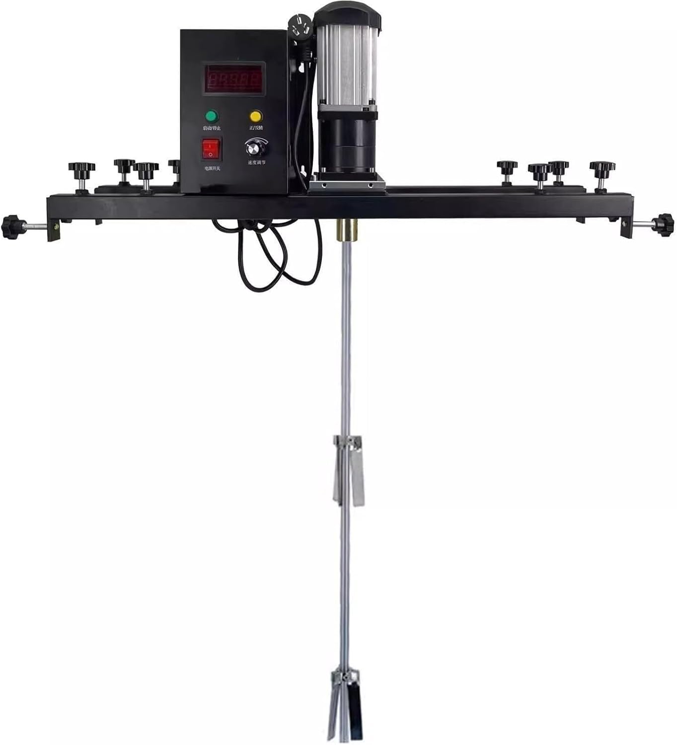 Electric Paint Mixer, Commercial IBC Paint Stirring Machine, 980W Electric Tank Mixer Machine with Support Hanger, Paint Mixing Equipment for Ink Dissolver Agitator(A)