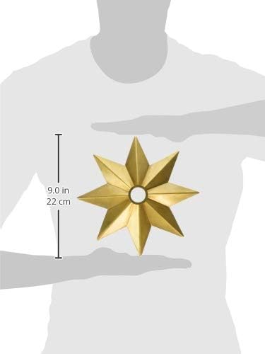 RCH Hardware CN-11-AB Solid Brass Decorative Star Shaped Ceiling Canopy Medallion, Antique Brass