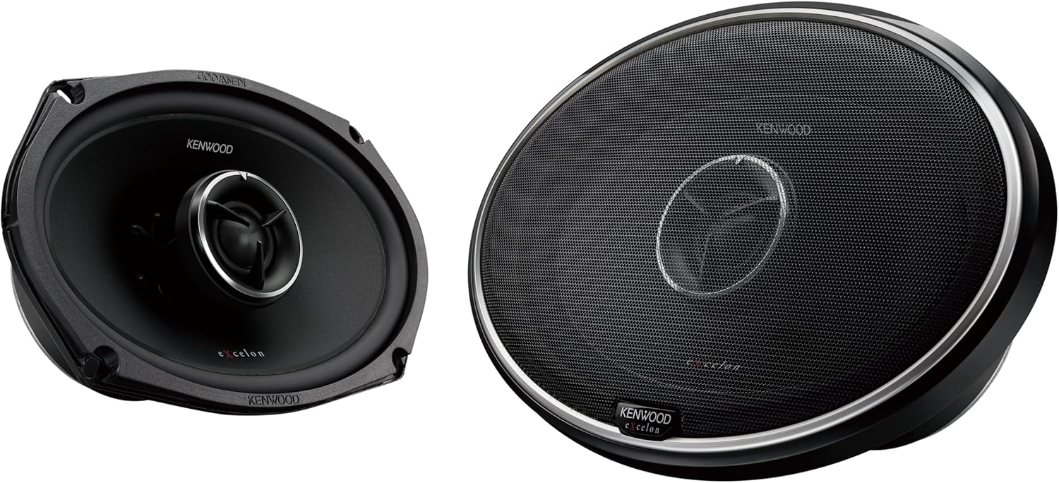 Kenwood eXcelon KFC-X695 6x9 2-Way Car Speakers – 300W High-Performance Audio with Injection P.P. Cone Woofer and Shallow Mounting Depth