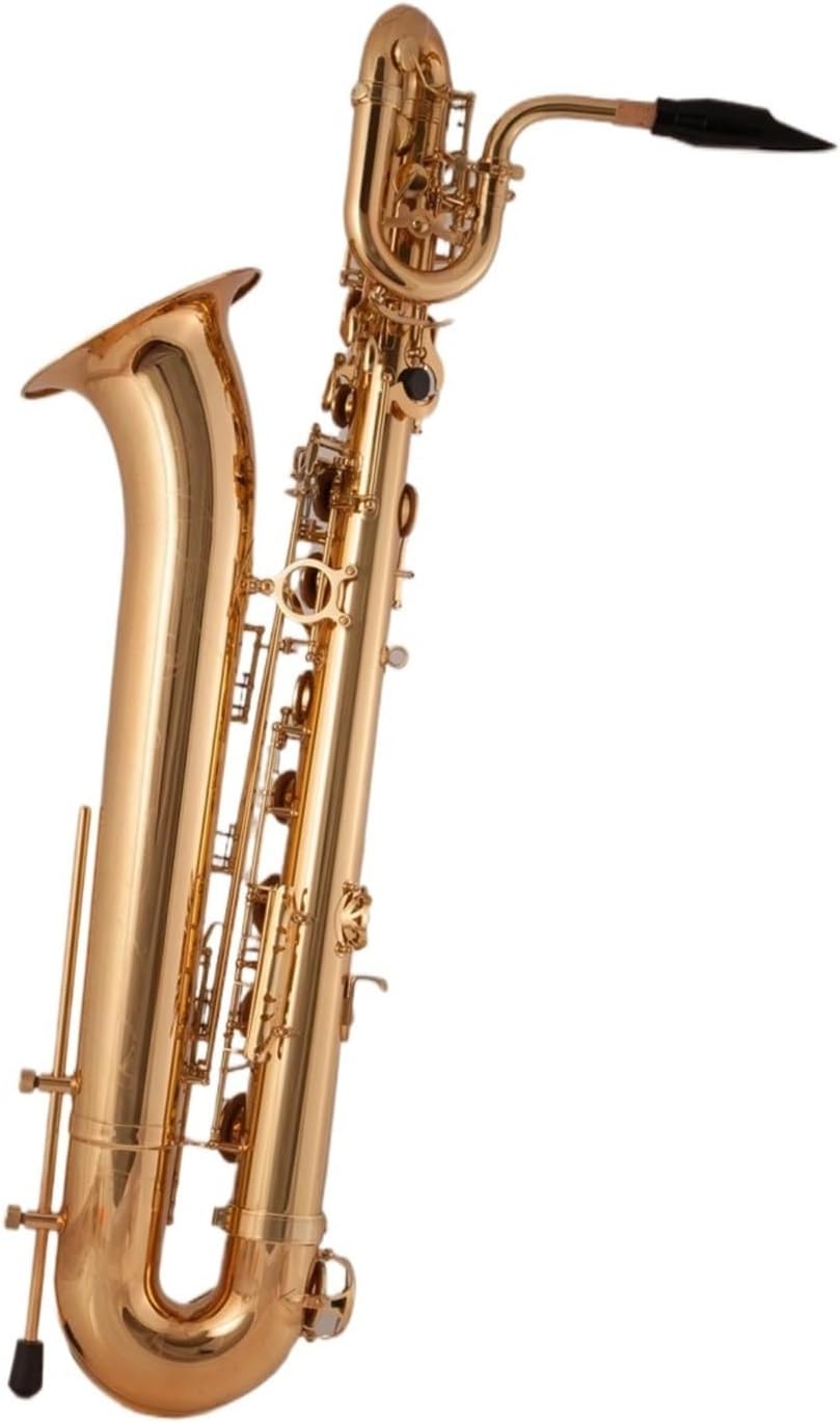 Baritone Saxophone E Flat Brass Plated Professional Woodwind Instrument With Case
