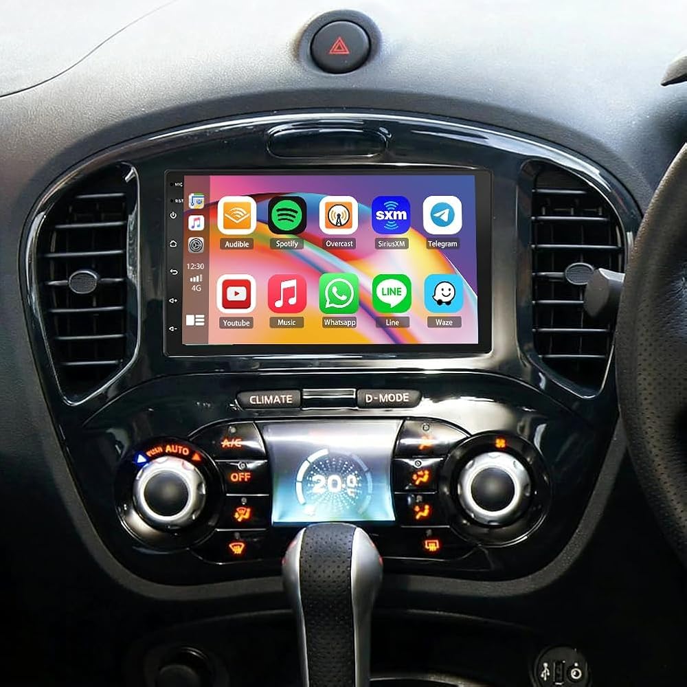 8+256G Double Din Radio Stereo for Nissan Juke 2010-2011 with Wireless Carplay & Android Auto,7 Inch Android 15 Car Audio Receiver GPS Navigation Unit with Bluetooth Head Unit WiFi SWC