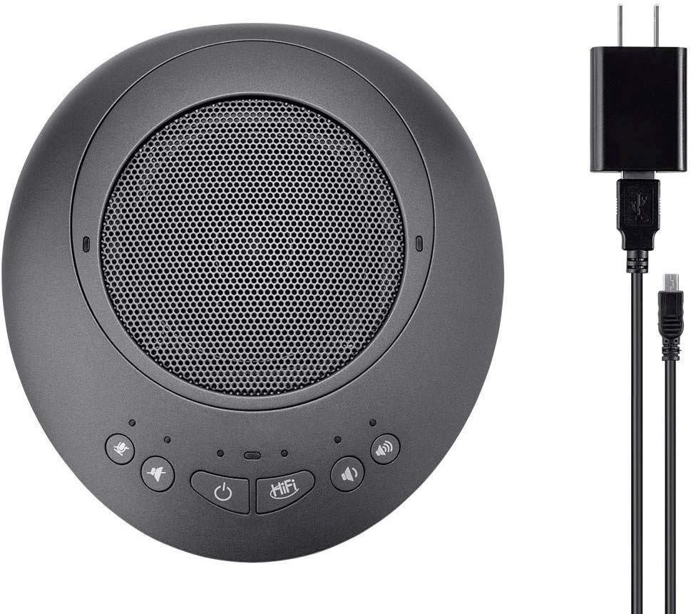 Workstream by Monoprice Wireless Omni Directional USB Conference Room Mic and Speaker, 360 Degree with Noise and Echo Cancellation