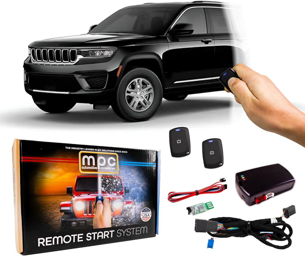 MPC Remote Start Kit Compatible with Jeep Cherokee 2019-2022 || SEMI Plug N Play || (2) Extended Range Remotes - Up to 1,500 ft || Premier USA Tech Support