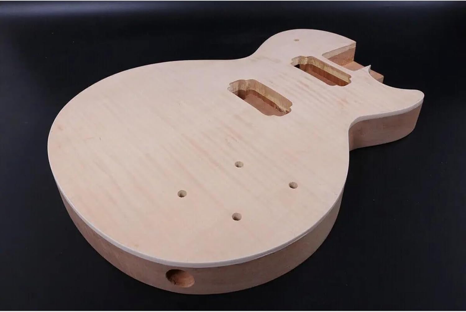 Guitar Body Guitar Replacement Parts DIY Electric Guitar Body Replacement Flame Maple Veneer HH Pickup Guitar Parts Accessory Undrilled