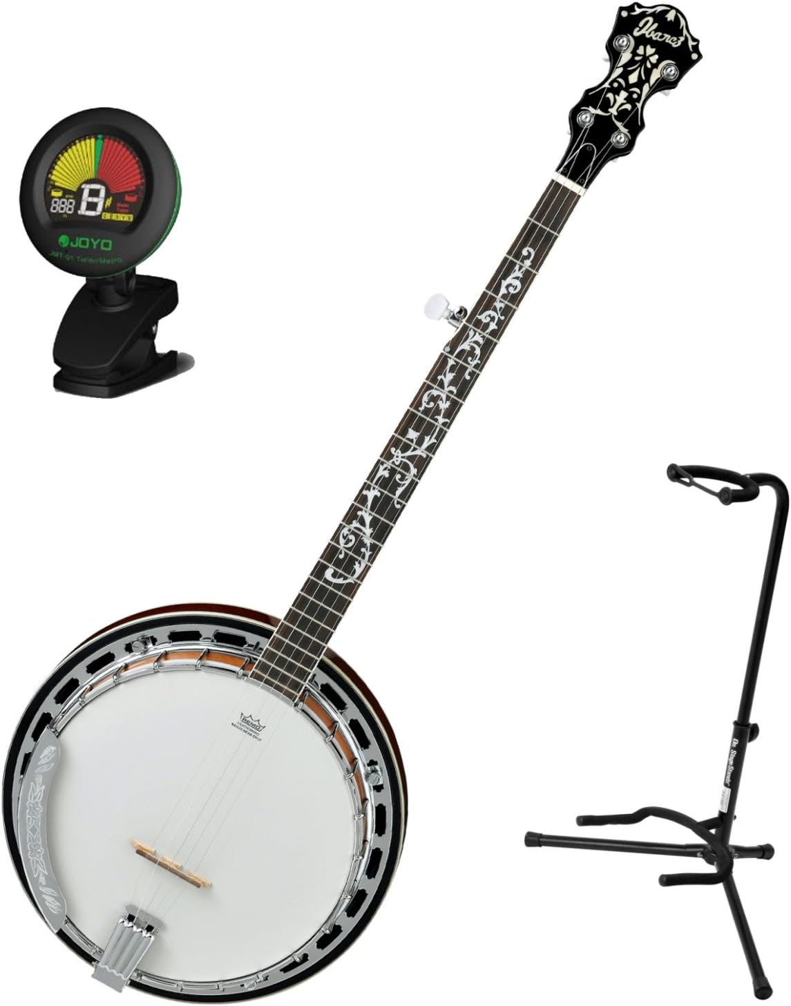 Ibanez B200 5-String Banjo Natural Closed Back w/Tuner and Stand