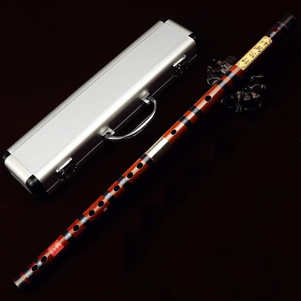 G F E D C Key Bitter Bamboo Flute Dizi Traditional Handmade Chinese Musical Woodwind Instrument Study Level Fife (Color: F) (C)