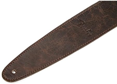 Fender Artisan Crafted Leather Guitar Strap, 2in, Black