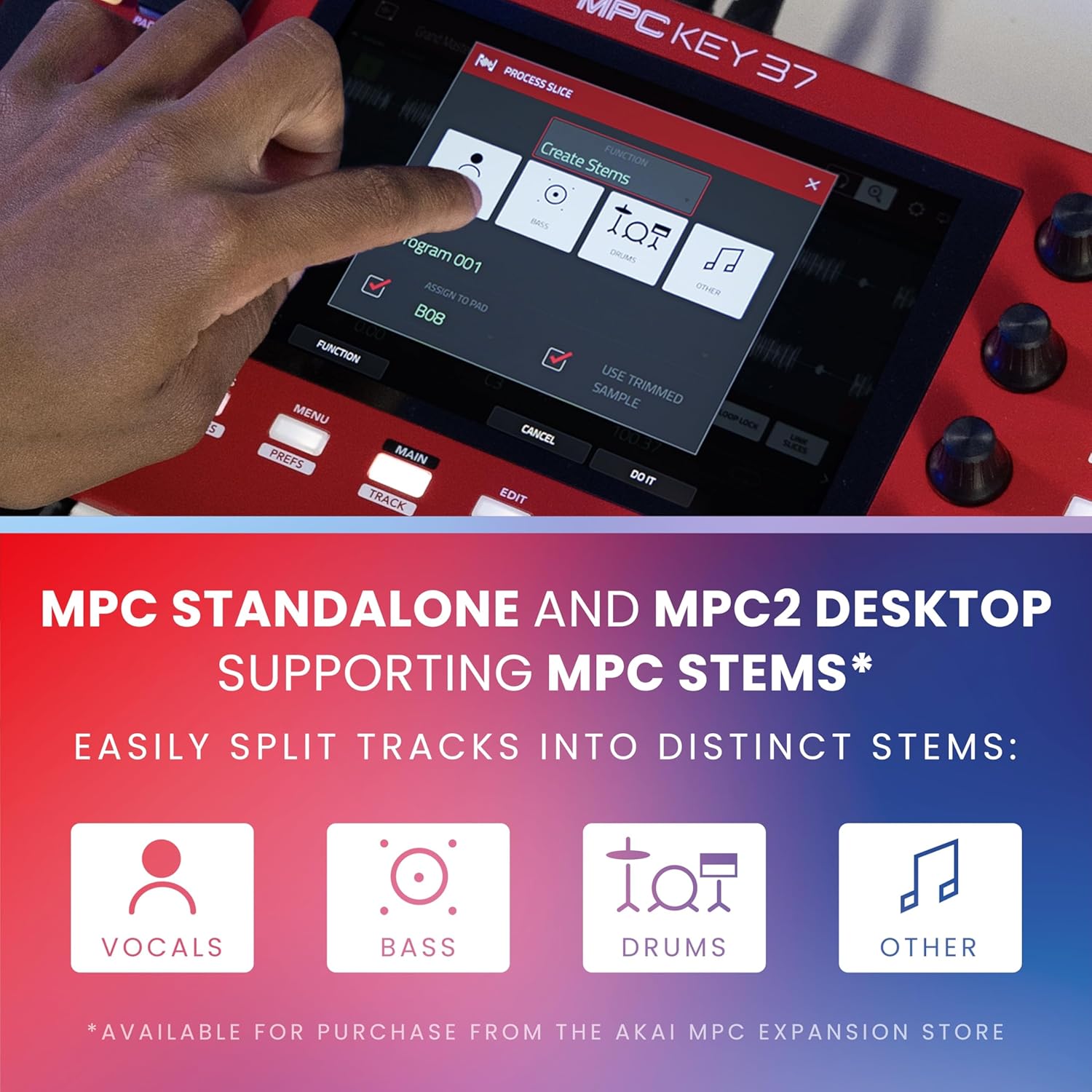 Akai Professional MPC Key 37 Standalone Production Synthesizer, Drum Machine, MIDI Keyboard, with Wi-Fi, Bluetooth, Touchscreen, Plug-ins, and Native Instruments Integration