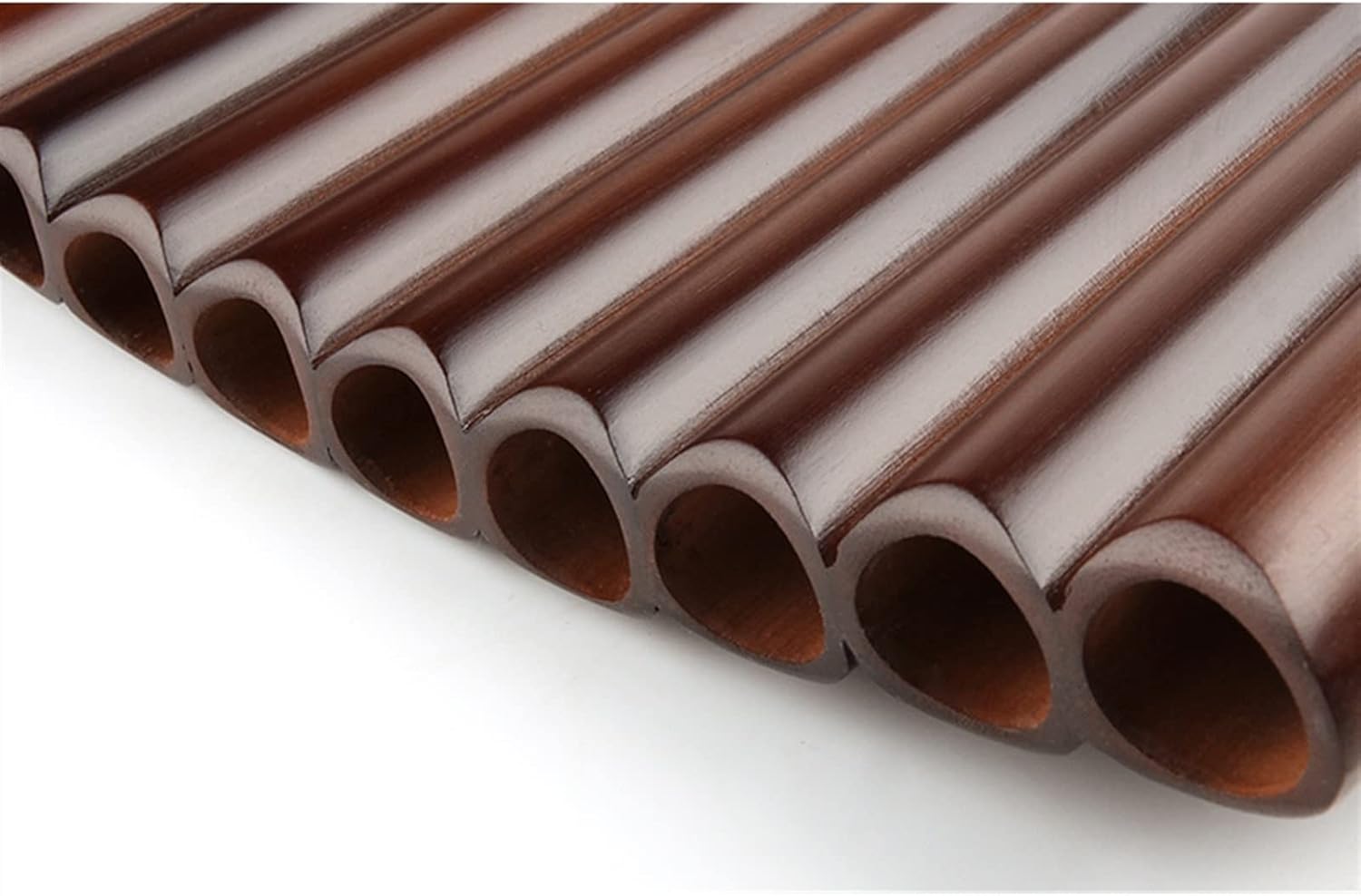 22 Pipes C Key Brown Pan Flute Traditional Woodwind Instrument Handmade Bamboo Pan Flute (Color : 22C Right)