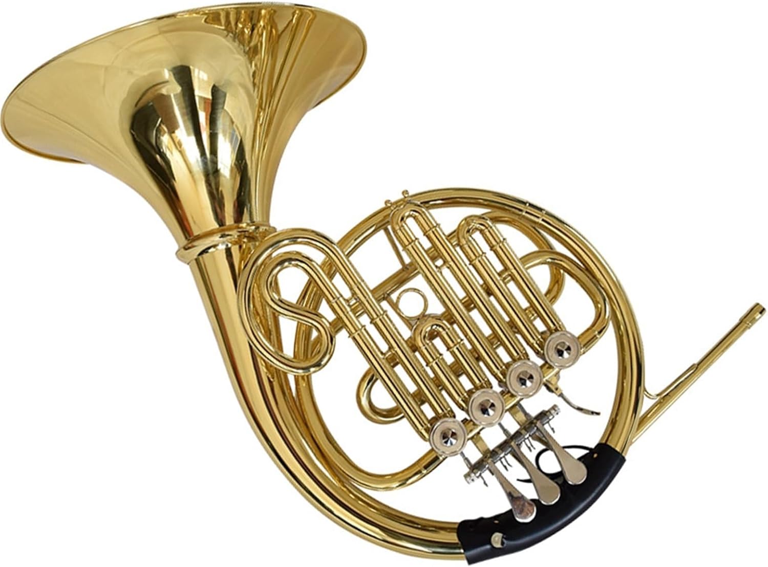 Brass French Horn French Horn Instrument B Flat French Horn 4-key Single-row French Horn