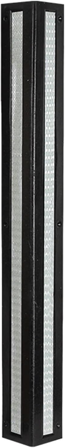 L-Shape Corner Guard Reflective Strip, Garage Wall Guards Edge, Car Door Post Parking Bumper Protector(Black+white-40cm,2pcs)