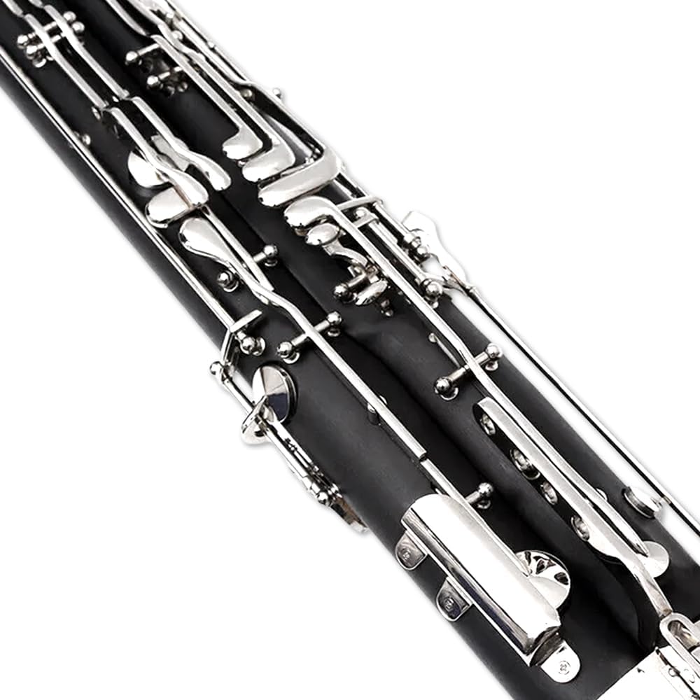 Bassoon C Key 26 Keys Silver Plated Maple wood/Synthetic wood wind Instrument with case Accessories Kit for Students,Beginner,Intermediate (Synthetic wood)