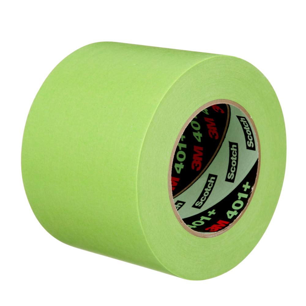 3M 401+ High Performance Masking Tape, Green, 288 mm x 55 m – Strong Holding Power for Automotive, Specialty Vehicle and Industrial Markets, 4 Pack