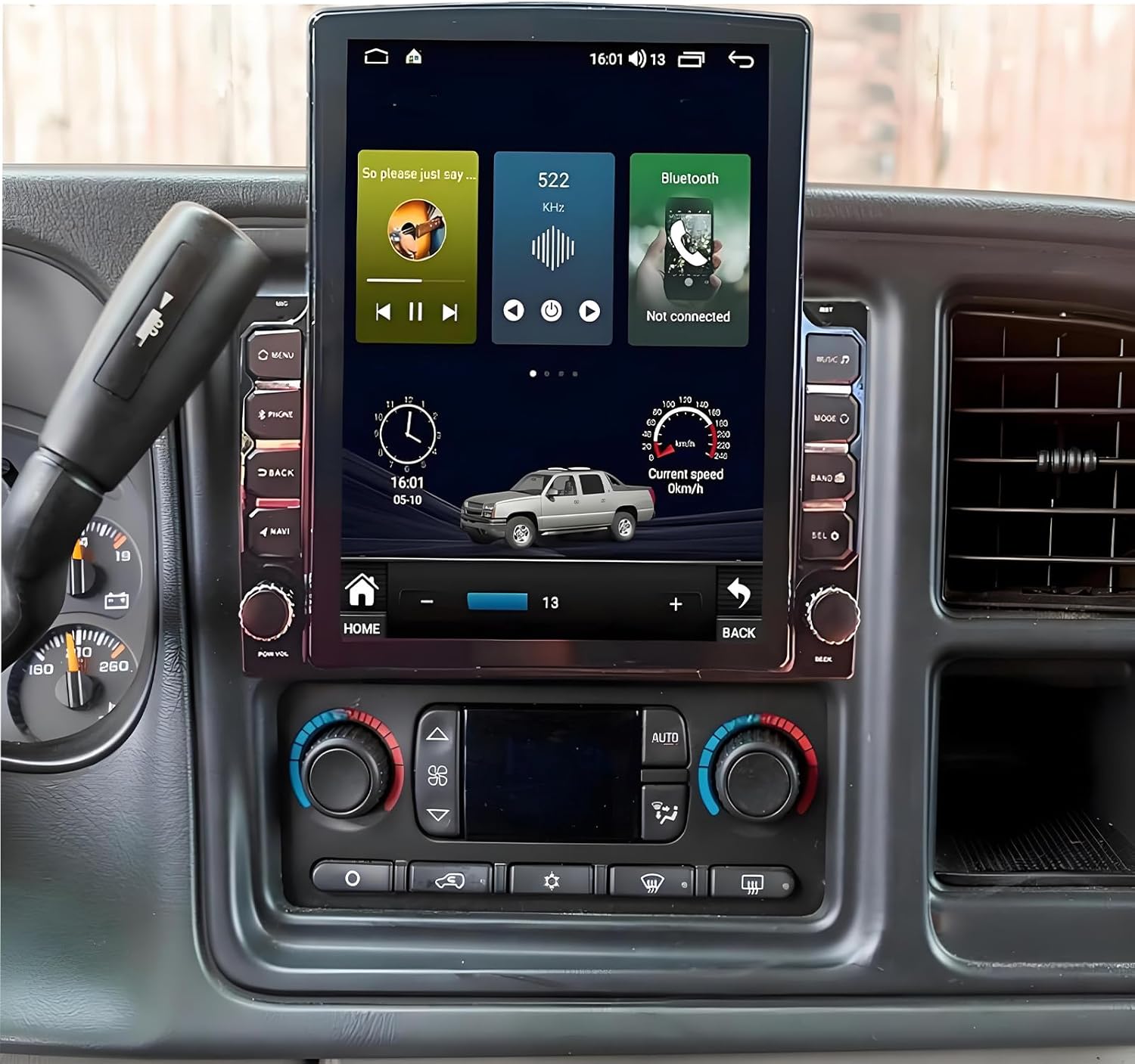 PHEZEN 9.7 inch Touchscreen 8 core Car Stereo Fit for Chevy Avalanche 2002-2006, Android 15 Car Radio with Carplay & Android Auto in-Dash Navigation BT Mirror Link WiFi Backup Camera 6+128G