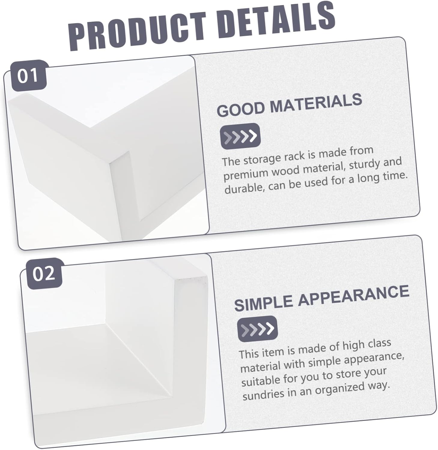 3pcs Wall-Mounted Storage Shelves Wall Hanging Shelf for Bedroom Nursery Bathroom Hotel Strong Load-Bearing Capacity