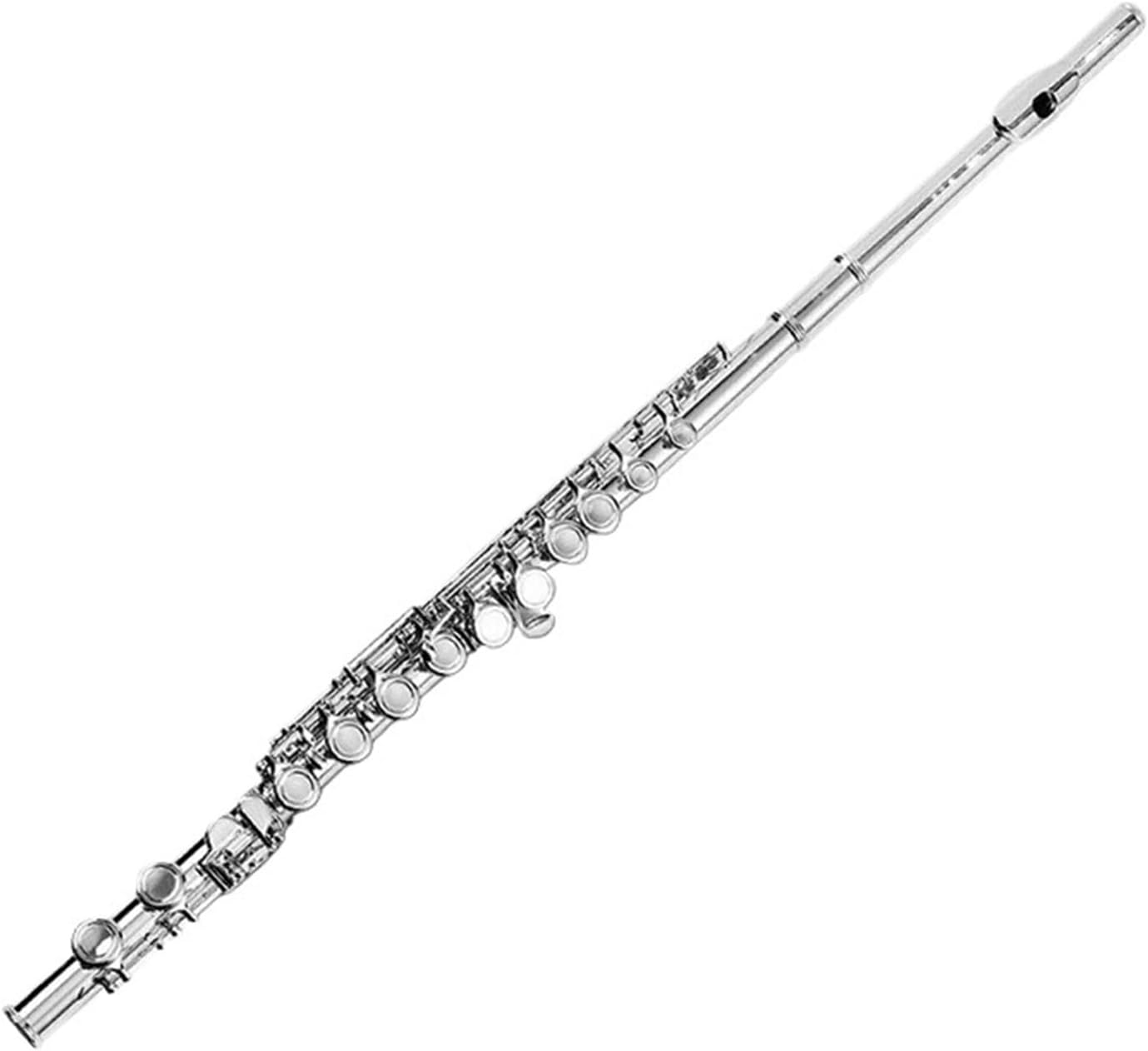 Silver Plated Flute 16 Closed Holes Professional Woodwind Instrument
