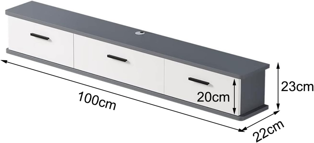 Wall Mounted TV Cabinet Floating Shelf Wall Shelf TV Stand Multimedia Storage Shelf Display Shelf Bedroom Living Room Office Media Room Wall Unit Decor Shelf Wall Mount Corner Shelves