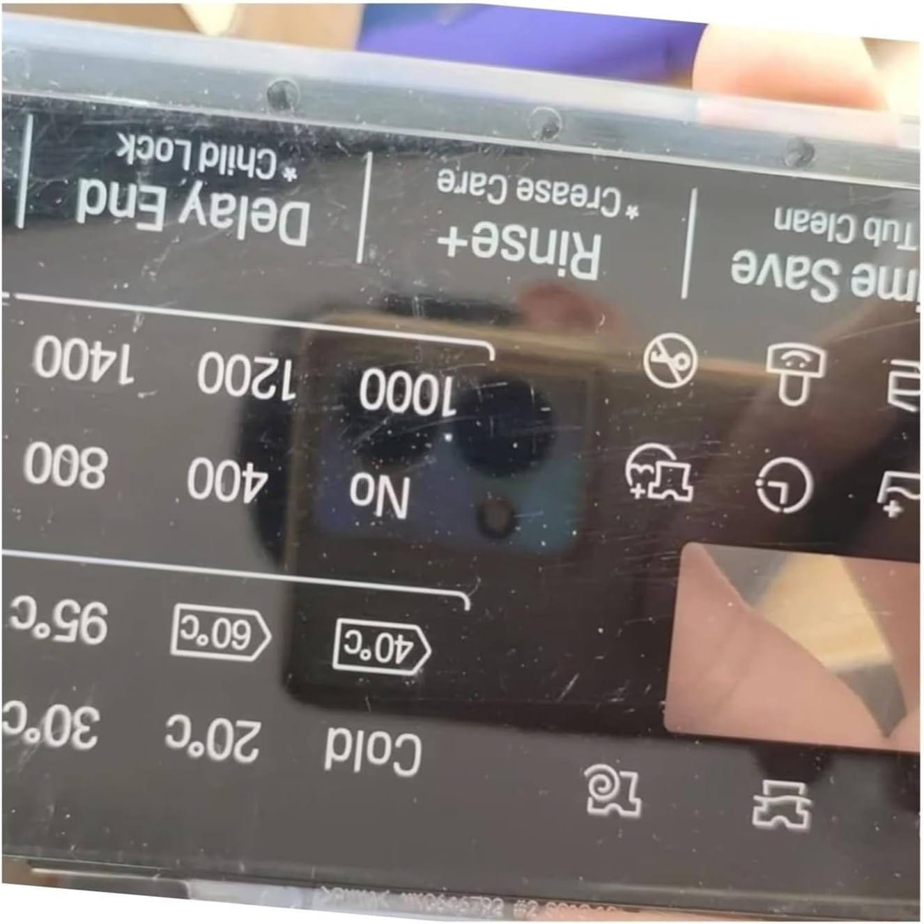 Used Touch Panel Display Board Plastic Board, English Version for Compatible for LG Drum Washing Machine WD-L51TNG20 Disassembly