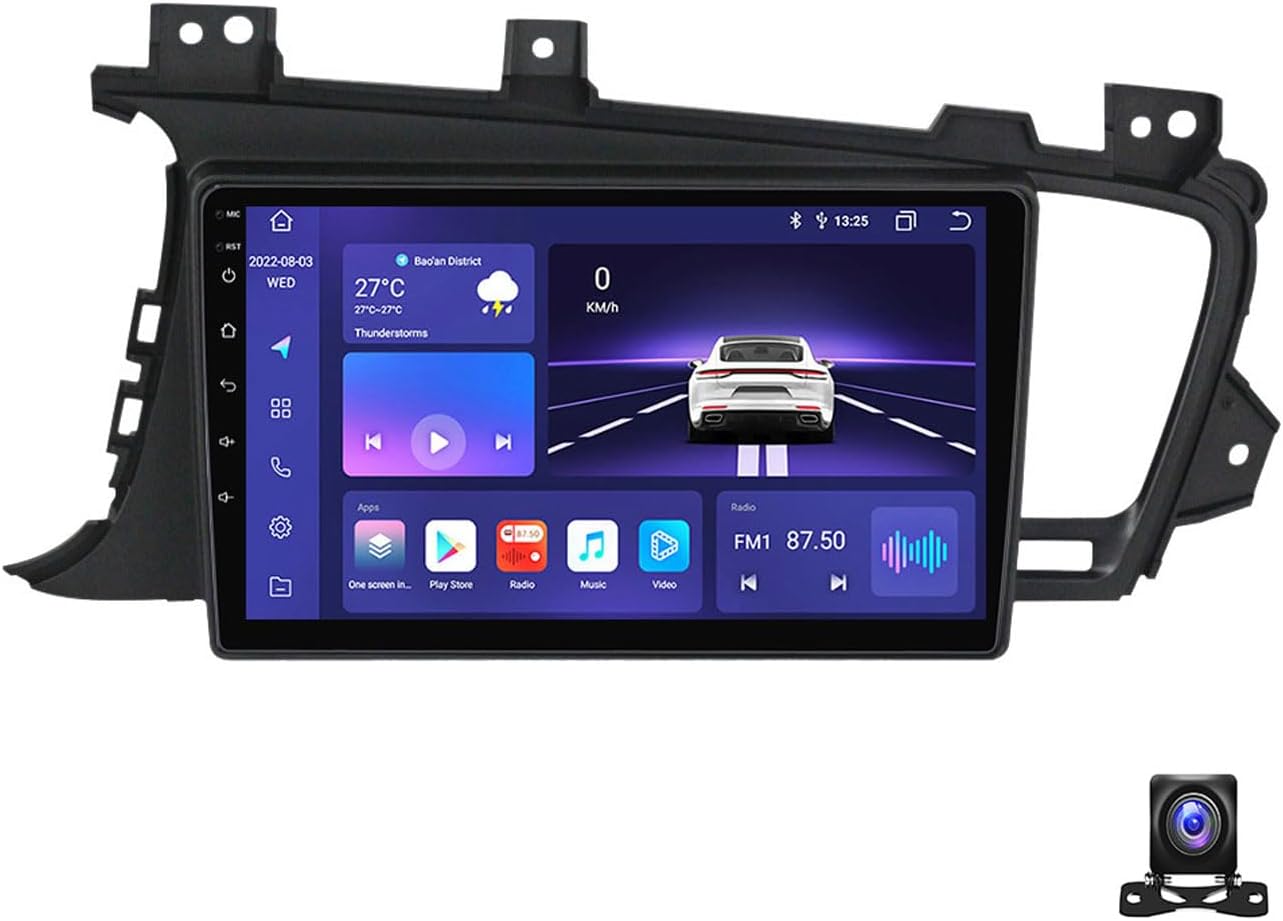 9 Inch Touch Screen Car Stereo with Navigation Compatible with KIA Optima 2011~2014 Android Car Radio Compatible with Carplay Android Auto Radio FM RDS DSP SWC 4G,M800S 8G+256G