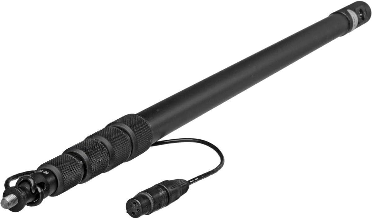 KE110CCR - K-Tek Avalon Aluminum Boompole Coiled Cable, Male XLR Side Exit, 5-Section