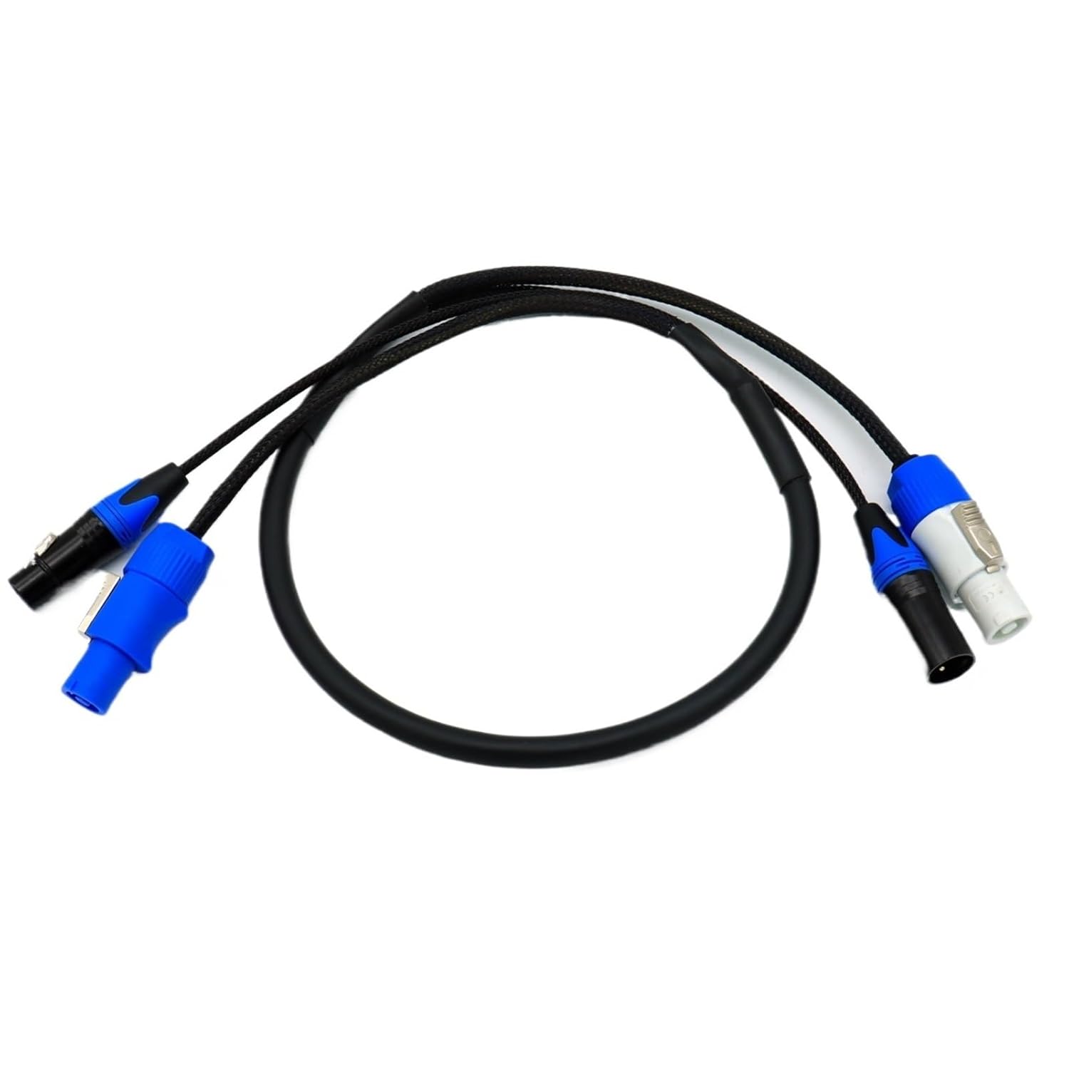 Flexible XLR Combo Cable 1m 1.5m 2m 3m 5m Power Con DMX Combo Cable 3 x 1.5mm² for Stage Lighting Moving Head(5 Meters)