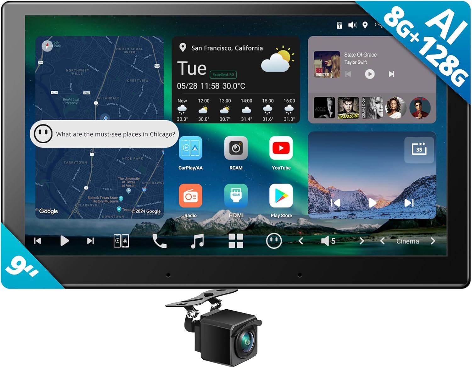 AC-FHD02LR 1080P Backup Camera with Recording,for X10G209E,9