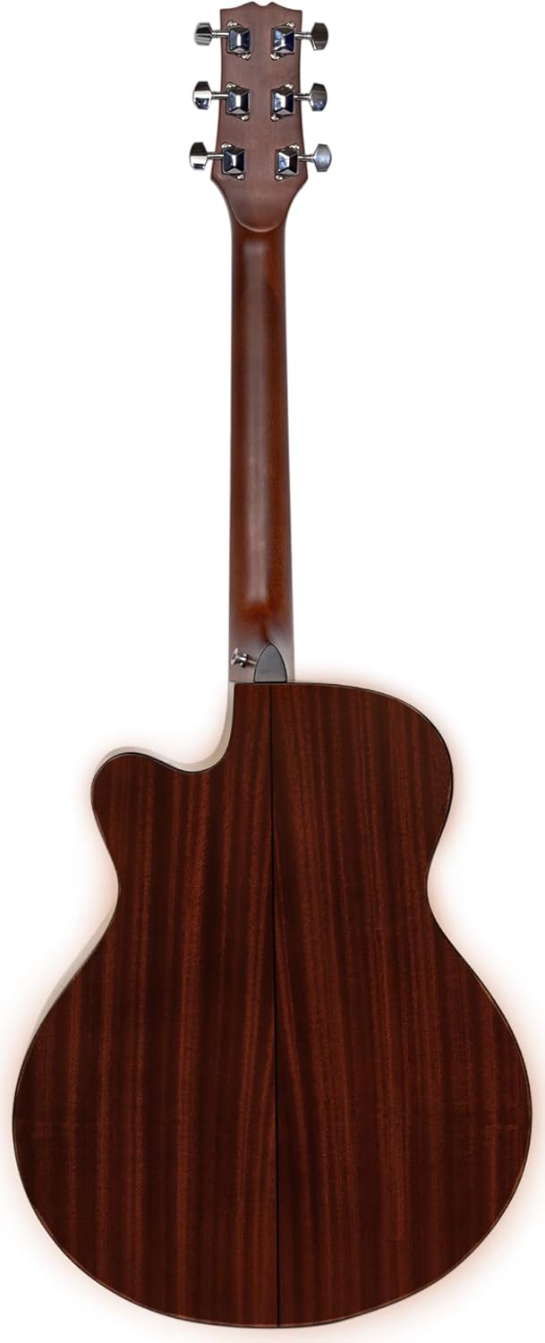 Jasmine S34C NEX Orchestra-Style Cutaway Acoustic Guitar - Sunburst Bundle with Case, Tuner, Strings, Strap, Picks, Austin Bazaar Instructional DVD, and Polishing Cloth