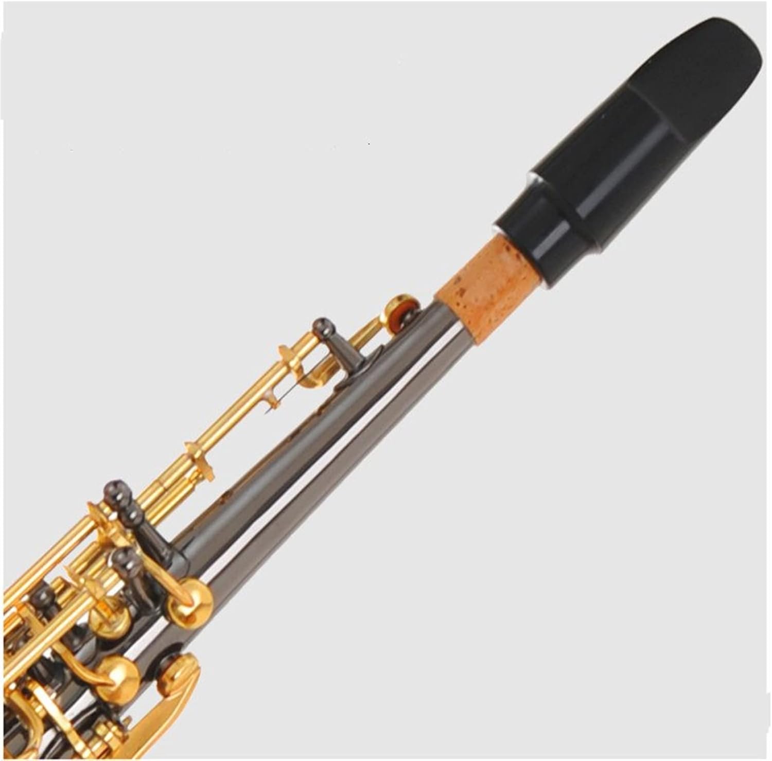KESHUO Saxophone Black Nickel Gold Integrated Pipe B Flat Saxophone Wind Instrument for Beginners Brass Sax Beginners Kit