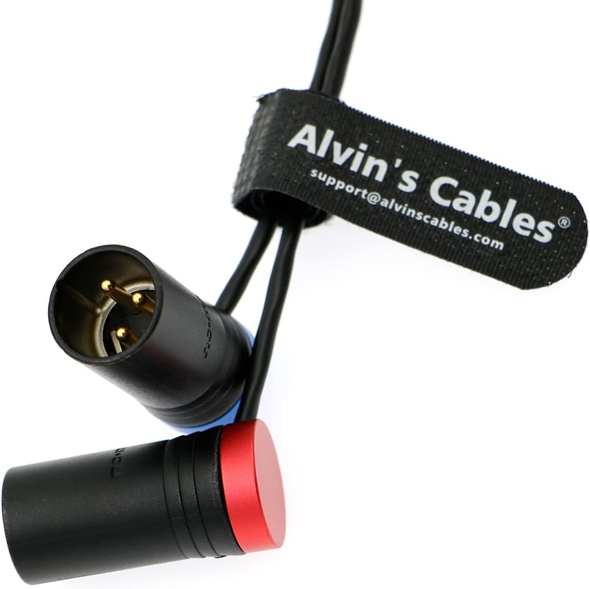 Alvin's Cables 10Inch (25cm) Low Profile TA5F to Dual LP XLR 3 Pin Male Audio-Cable for Wisycom-MCR54, Lectrosonics-DCHR-Receiver, Cameras, Portable Recorders, Mixers