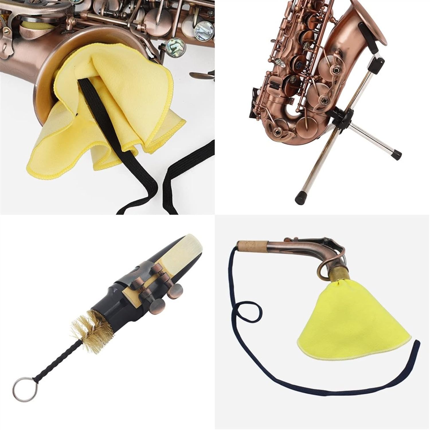 EB Alto Saxophone Brass Lacquered Gold E Flat Sax Woodwind Instrument with Accessories (Color : Bronze Bb)