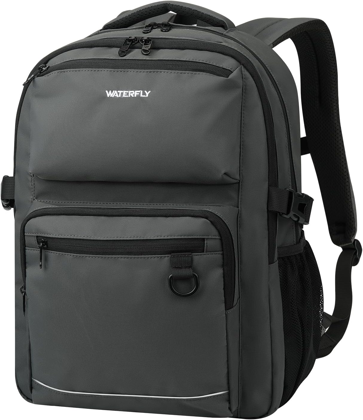 WATERFLY Travel Laptop School Backpack: College Middle School Bookbag for Women Men, TSA Friendly Business Work Casual Daypack with 15.6