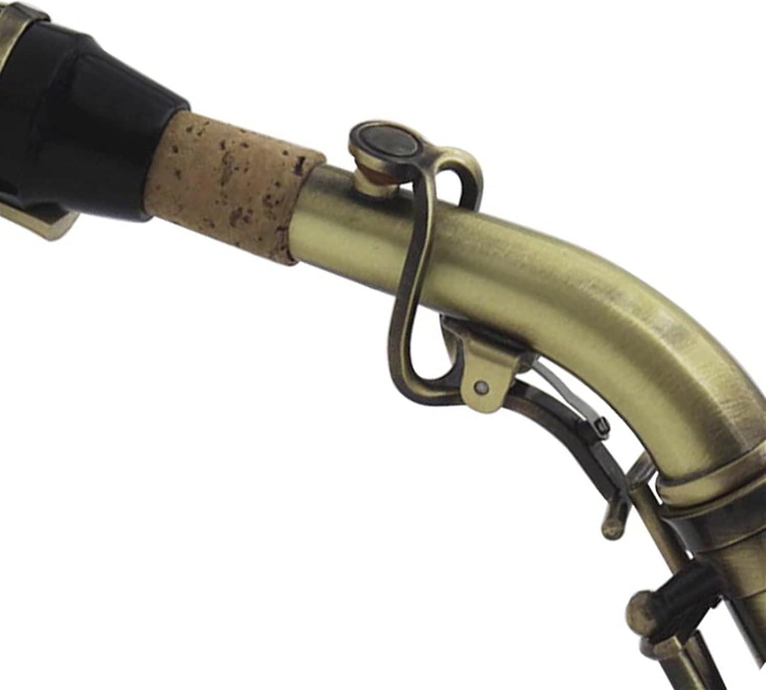 Saxophone Straight B-Flat Soprano Saxophone Antique Bronze Treble Small Elbow Key Type Woodwind Instrument