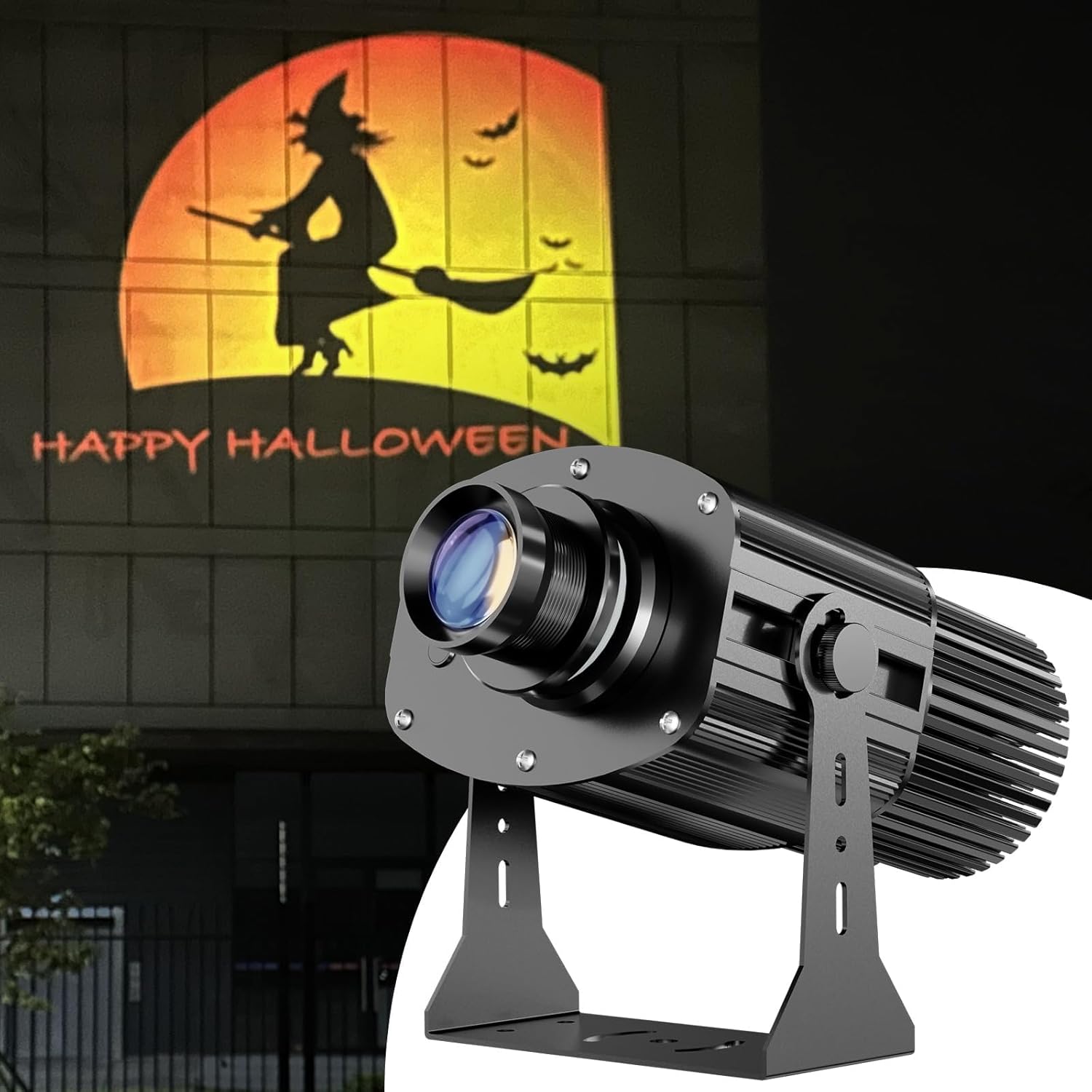 160W Logo GOBO Projector 4K Lamp Beads IP67 Waterproof Rust-Resistant Remote-Controlled Custom GOBO for Advertising,Parties,Weddings Indoor and Outdoor