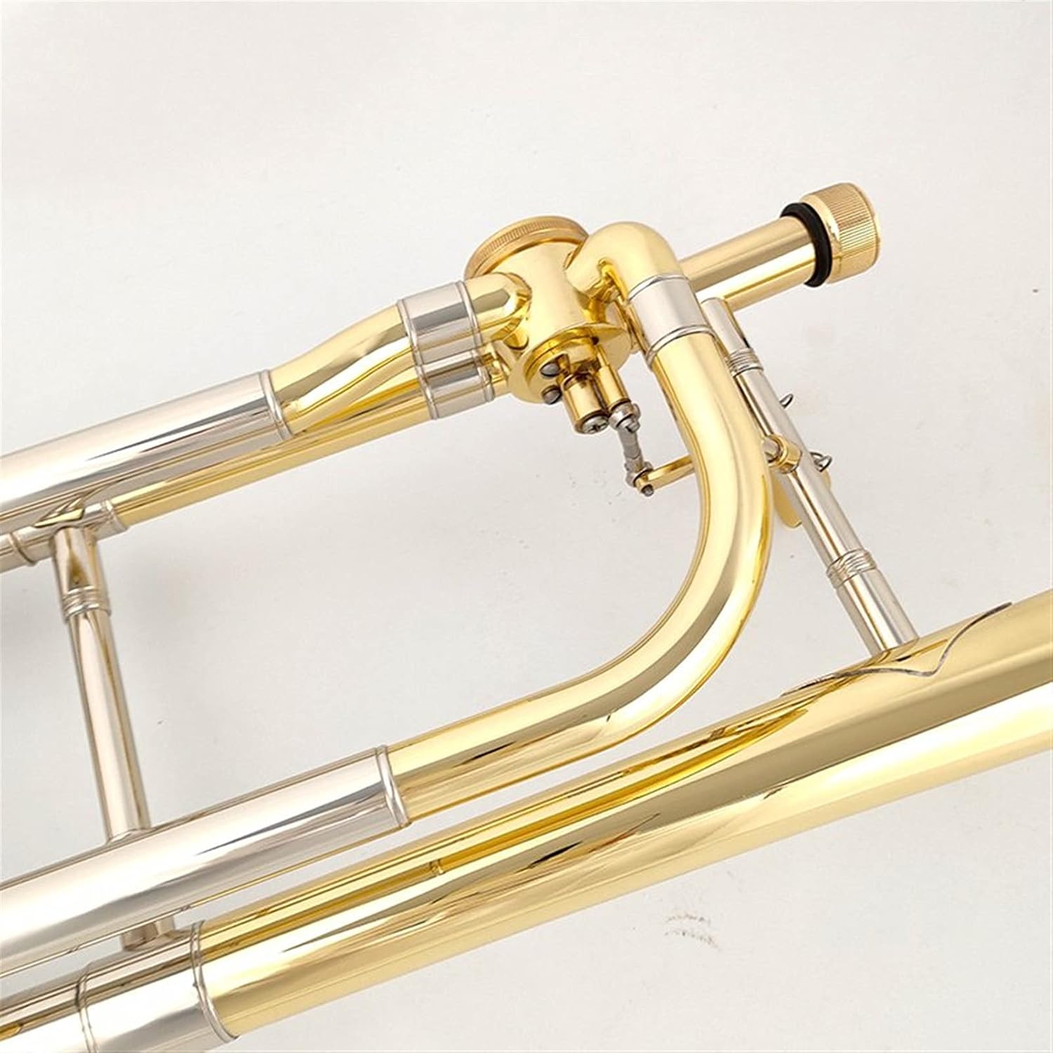 Student Trombone Tenor Trombone Bb/F Tone with Mouthpiece Carry Case Cleaning Cloth Trombone Kit