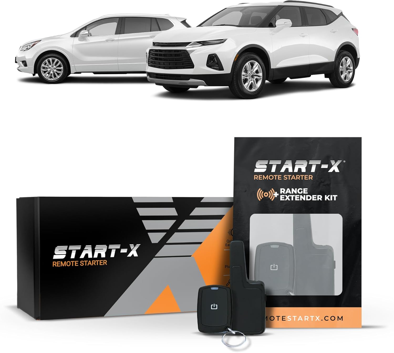 Start-X Remote Starter Kit + 2000ft 1 Way Range Extender for Buick Envision (2017–2020), Verano (2012–2017), and Chevy Blazer (2019–2022) Vehicles with Push-to-Start Ignition