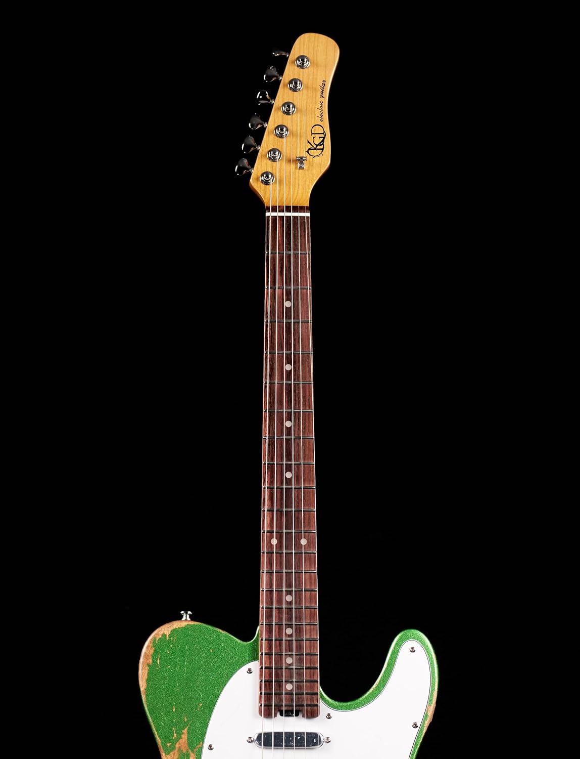 KGD Relic electric guitar mahogany body carbonized maple neck rosewood fretboard 6-string solidbody electric guitar S-S pickupsbrass barrel saddle bridge