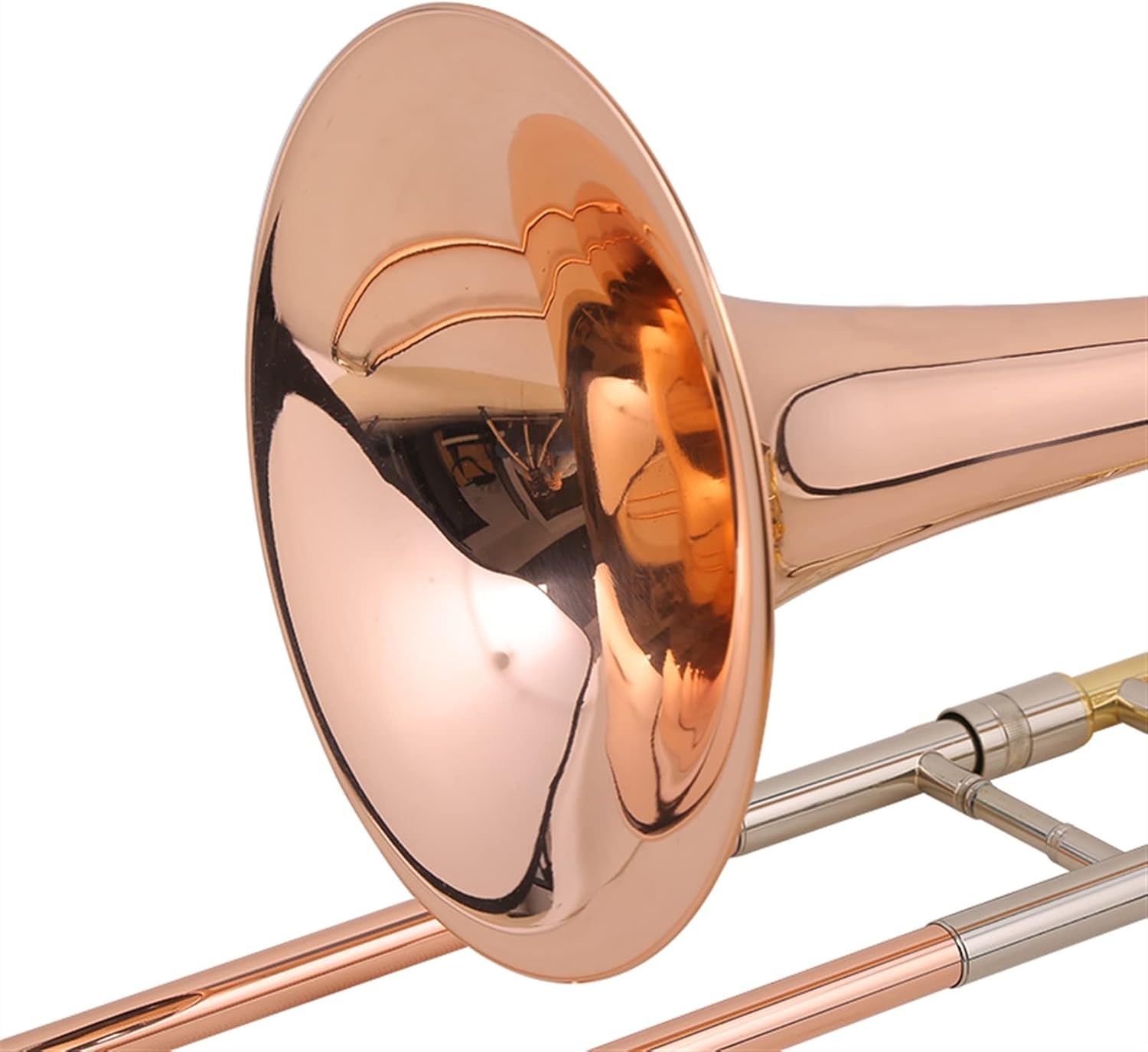 FLFL Student Trombone B Flat to F Brass Pull Tube Lacquered Gold Suitable for Examination Performance Band