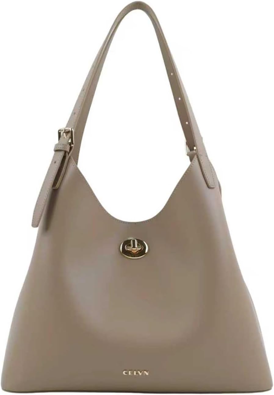 Genuine Leather Tote Bag for Women, Anti-Theft Large Capacity Shoulder Bag with Adjustable Straps, Lightweight Handbag