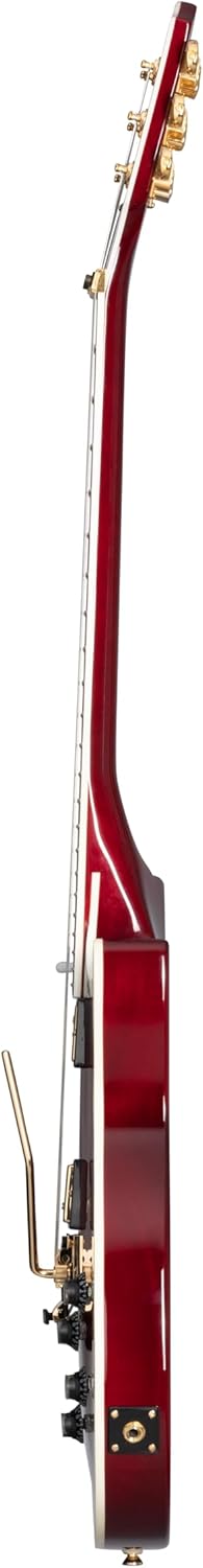 Epiphone Alex Lifeson Les Paul Custom Axcess Quilt, Ruby with Case