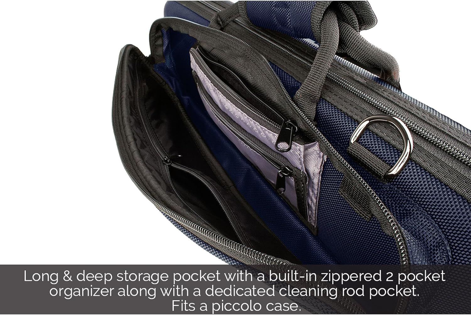 Protec Flute Slimline PRO PAC Case (Fits B or C Foot), Blue, Model PB308BX